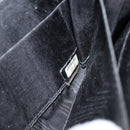 CHANEL COCO Mark Long Wallet Caviar Skin Black Silver CC Auth bs31033-12