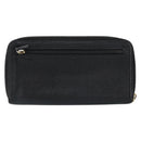 CHANEL COCO Mark Long Wallet Caviar Skin Black Silver CC Auth bs31033-2