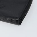 CHANEL COCO Mark Long Wallet Caviar Skin Black Silver CC Auth bs31033-7