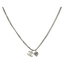 CHANEL Necklace metal Silver CC Auth bs31035-1