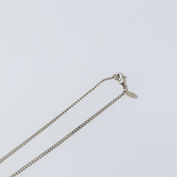 CHANEL Necklace metal Silver CC Auth bs31035