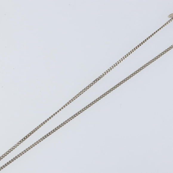 CHANEL Necklace metal Silver CC Auth bs31035