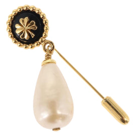 CHANEL Brooch metal Gold Tone CC Auth bs31036 - 0