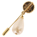 CHANEL Brooch metal Gold Tone CC Auth bs31036-6