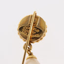 CHANEL Brooch metal Gold Tone CC Auth bs31036-8