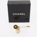 CHANEL Brooch metal Gold Tone CC Auth bs31036-9