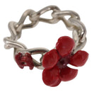 CHANEL Ring metal Silver CC Auth bs31037-1