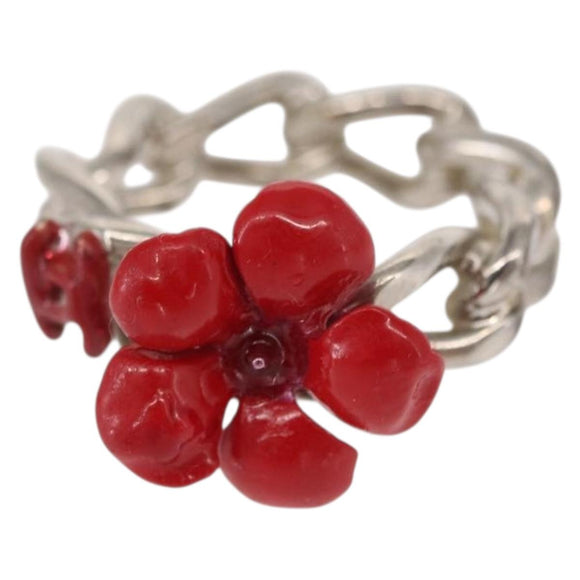 CHANEL Ring metal Silver CC Auth bs31037