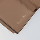 Christian Dior Saddle Lotus Wallet Leather Beige Gold Auth bs31038-20