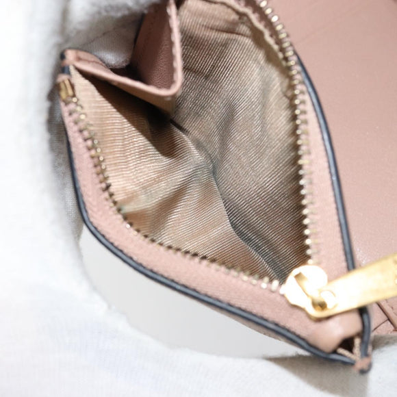 Christian Dior Saddle Lotus Wallet Leather Beige Gold Auth bs31038