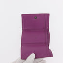 BOTTEGA VENETA INTRECCIATO Trifold Wallet Leather Purple Auth bs31039-8