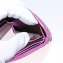 BOTTEGA VENETA INTRECCIATO Trifold Wallet Leather Purple Auth bs31039-17