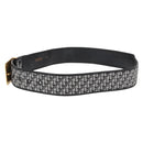 Christian Dior Trotter Canvas Belt 35.4"" Black Auth bs31040-3