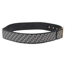 Christian Dior Trotter Canvas Belt 35.4"" Black Auth bs31040-4