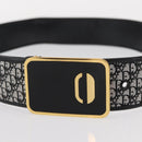 Christian Dior Trotter Canvas Belt 35.4"" Black Auth bs31040-5