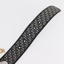 Christian Dior Trotter Canvas Belt 35.4"" Black Auth bs31040-7