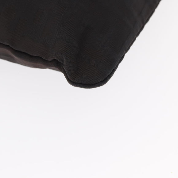 FENDI Zucca Canvas Tote Bag Black Brown Auth bs31042