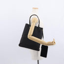 FENDI Zucca Canvas Tote Bag Black Brown Auth bs31042-22