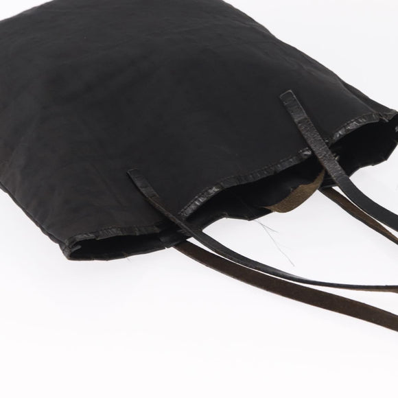 FENDI Zucca Canvas Tote Bag Black Brown Auth bs31042