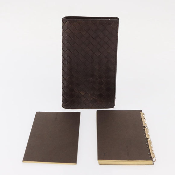 BOTTEGA VENETA INTRECCIATO Day Planner Cover Leather Brown Auth bs31043