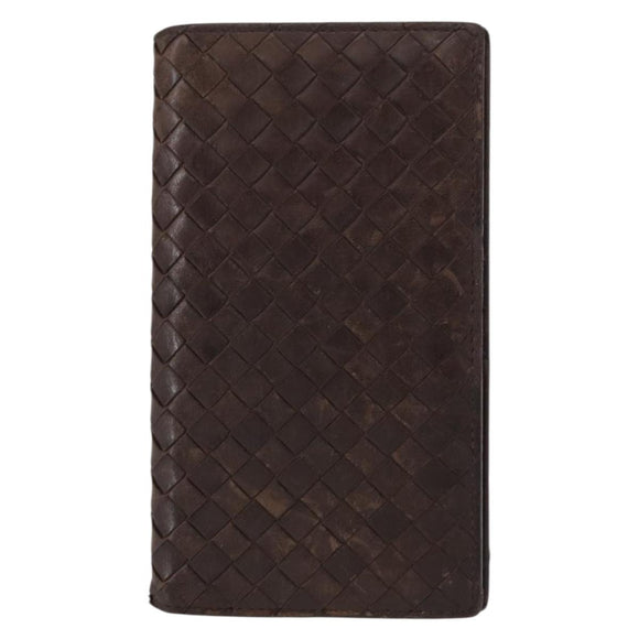 BOTTEGA VENETA INTRECCIATO Day Planner Cover Leather Brown Auth bs31043