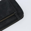 CHANEL New Travel Line Long Wallet Nylon Black Silver CC Auth bs31044-17