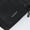 CHANEL New Travel Line Long Wallet Nylon Black Silver CC Auth bs31044-20