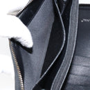 CHANEL New Travel Line Long Wallet Nylon Black Silver CC Auth bs31044-23