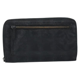 CHANEL New Travel Line Long Wallet Nylon Black Silver CC Auth bs31044 - 0