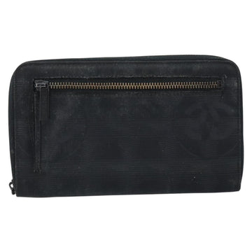 CHANEL New Travel Line Long Wallet Nylon Black Silver CC Auth bs31044 - 0