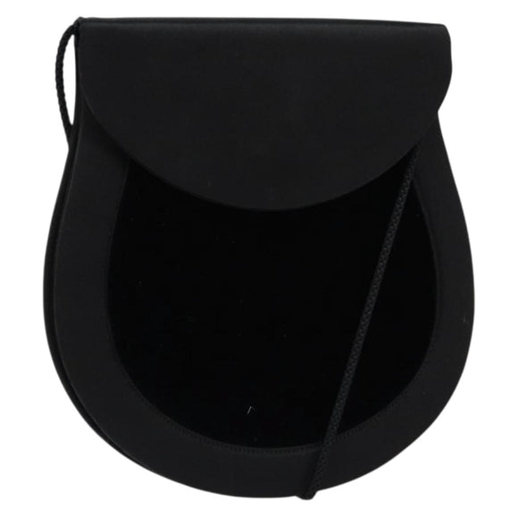 SAINT LAURENT Shoulder Bag Velor Black Gold Auth bs31045