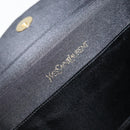 SAINT LAURENT Shoulder Bag Velor Black Gold Auth bs31045-11