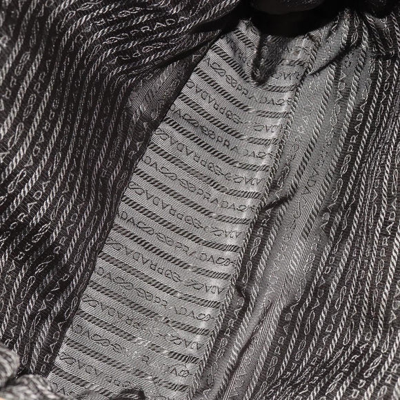 PRADA Shoulder Bag Nylon Beige Silver Auth bs31046