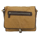 PRADA Shoulder Bag Nylon Beige Silver Auth bs31046-13