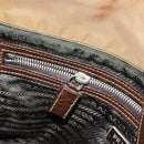 PRADA Shoulder Bag Nylon Beige Silver Auth bs31046-22