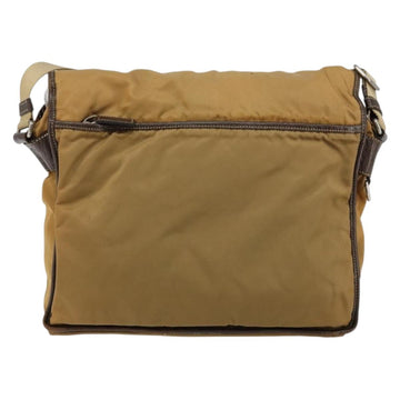 PRADA Shoulder Bag Nylon Beige Silver Auth bs31046 - 0