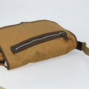 PRADA Shoulder Bag Nylon Beige Silver Auth bs31046-6