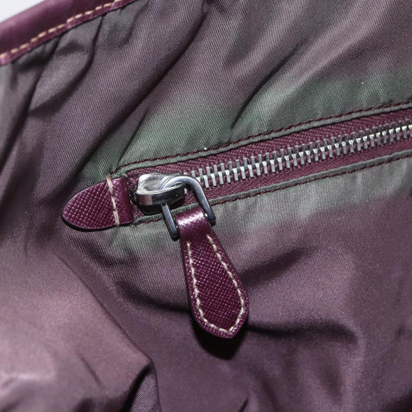 PRADA Tote Bag Nylon Pink Silver Auth bs31047
