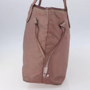 PRADA Tote Bag Nylon Pink Silver Auth bs31047-4
