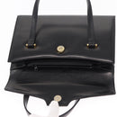 GIVENCHY Hand Bag Leather Black Gold Auth bs31048-10