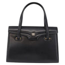 GIVENCHY Hand Bag Leather Black Gold Auth bs31048-13