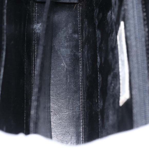 GIVENCHY Hand Bag Leather Black Gold Auth bs31048