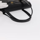 GIVENCHY Hand Bag Leather Black Gold Auth bs31048-7