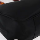 GIVENCHY Hand Bag Nylon Black Gold Auth bs31049-9