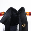 GIVENCHY Hand Bag Nylon Black Gold Auth bs31049-19