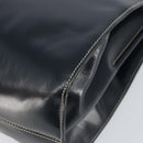 LOEWE Hand Bag Leather Navy Gold Auth bs31051-9