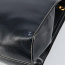 LOEWE Hand Bag Leather Navy Gold Auth bs31051-15