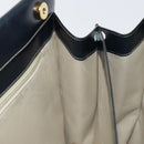 LOEWE Hand Bag Leather Navy Gold Auth bs31051-18