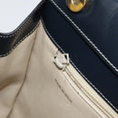 LOEWE Hand Bag Leather Navy Gold Auth bs31051-20