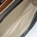 LOEWE Hand Bag Leather Navy Gold Auth bs31051-21